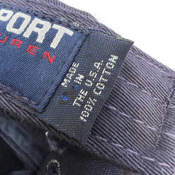 Polo Sport Ralph Lauren Sit Down Bear Embroidered Strapback Hat Cap Vintage Dad - Picture 9 of 11